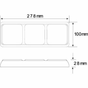 Led Autolamps 80Barw Stop/Tail/Indicator/Reverse Triple Combination Lamp - 12 Volt Or Multivolt