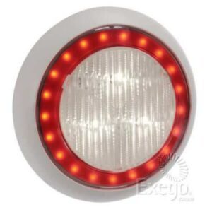 Narva 94342W 9-33V L.E.D Reverse Lamp (White) with Red Tail Ring - Brighten Your Drive!