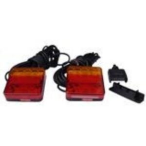 "Cm Trailer LED Tail Light Kit 10/30V: Stop/Tail/Indicator Number Plate with 9M Leads Plug"