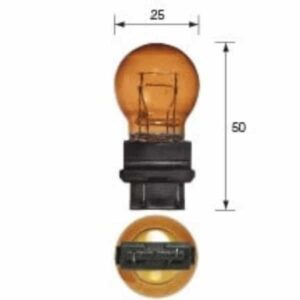 "Narva 47558 12V 27/7W Amber Wedge Globe - 1 Piece"