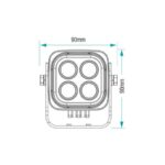 Blacktips 4 Led Work-light 60 Degree Flood Beam