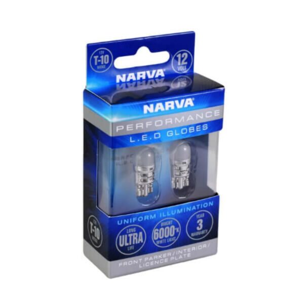 "Narva LED Globe 12v 6000k 60Lm T10 Wedge - 18200BL | Bright, Energy-Efficient Lighting"