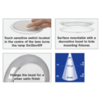 "Narva 87500 9-32V 75mm Diameter Interior Light with Touch Sensitive Switch"