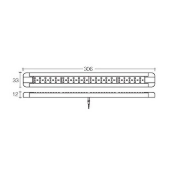 Narva 87543 500mm 12V/9-33V High Powered LED Strip Lamp