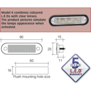 Narva 90810 10-30 Volt LED Front End Outline Marker Lamp - Brighten Your Vehicle's Exterior!