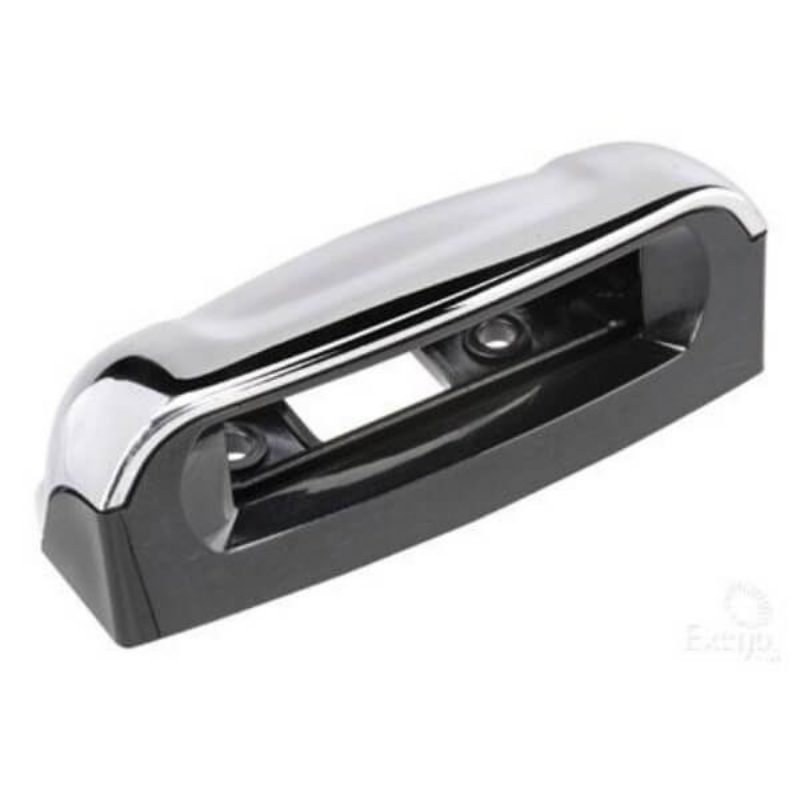"Narva 90897 Chrome/Black Licence Plate Lamp Housing - Illuminate Your Vehicle with Style!"