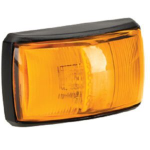 "Amber Narva 91442 10-33 Volt LED Side Direction Indicator Lamp with Black Deflector Base"