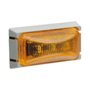 "Narva 91552 12V Amber LED External Cabin Lamp with Grey Mounting Base"