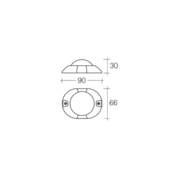 Amber Narva 93130 9-33 Volt L.E.D Side Marker or Front End Outline Marker Lamp