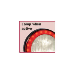 Narva 94312 9-33V White LED Reverse Lamp with Red LED Tail Ring, 0.5M Cable & Black Base