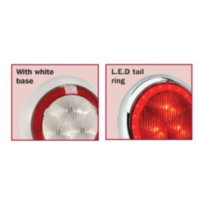 "Narva 94336W 9-33V Red LED Rear Stop/Tail Lamp with Chrome Ring"