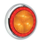 "Amber Narva 94340W 9-33 Volt L.E.D Rear Direction Indicator Lamp with Red Tail Ring"