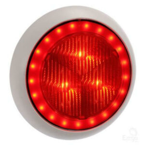 "Narva 94341W 9-33V Red LED Rear Stop Lamp with Red LED Tail Ring & 0.5M Cable"