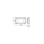 Narva 94816H 9-33V L.E.D Reverse Lamp (White) - Horizontal Mounting & 0.5M Cable