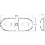 Narva 86862 Dual Interior Dome Light With Off/On Rocker Switch - Brighten Your Vehicle Interior Instantly!