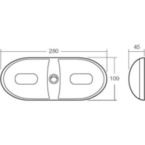 Narva 86862 Dual Interior Dome Light With Off/On Rocker Switch - Brighten Your Vehicle Interior Instantly!