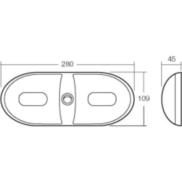Narva 86862 Dual Interior Dome Light With Off/On Rocker Switch - Brighten Your Vehicle Interior Instantly!