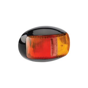 Narva 91606 9-33V L.E.D Side Marker Lamp (Red/Amber) with Black Deflector Base